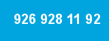 926 928 11 92